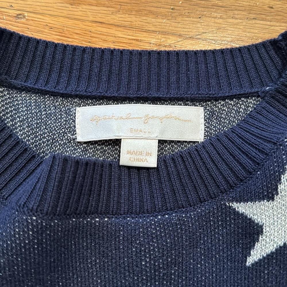 Spiritual Gangster Navy and White Star Sweater - Picture 5 of 5
